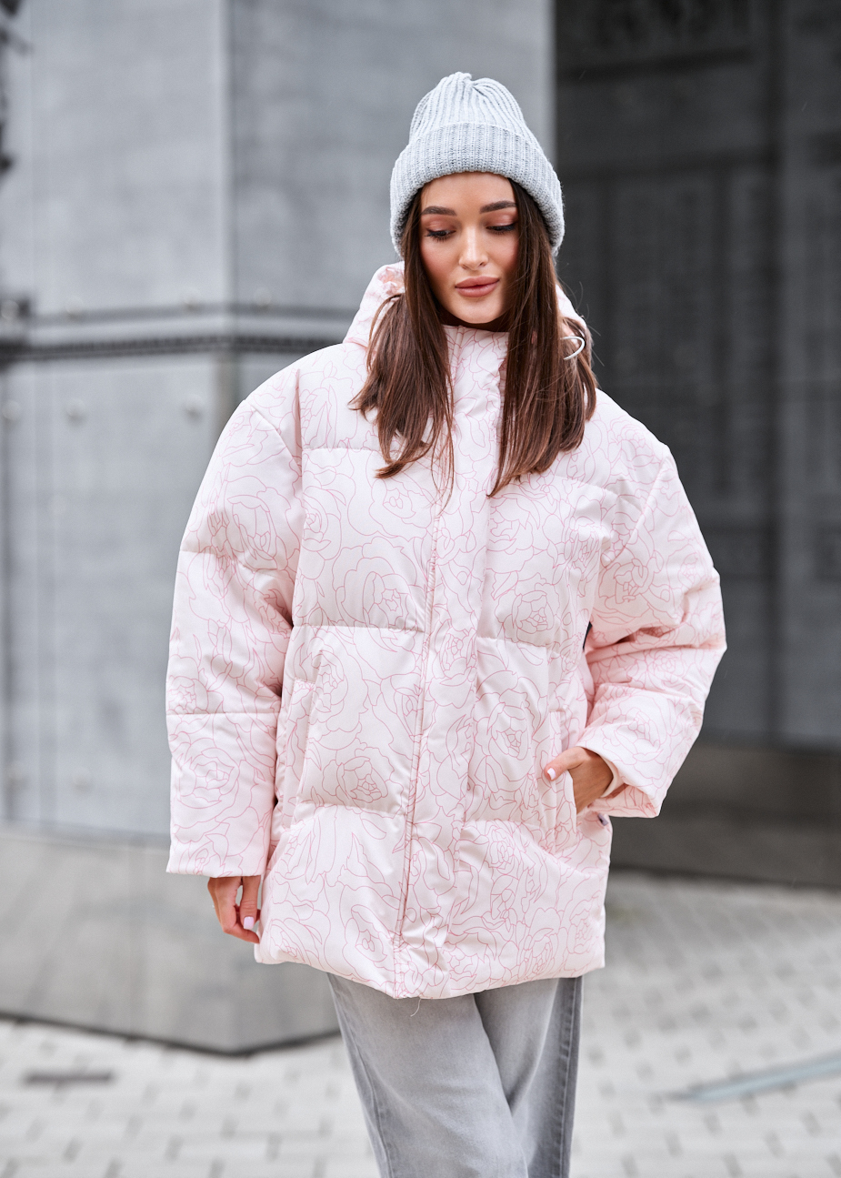 Damska kurtka zimowa Staff tom light pink flo