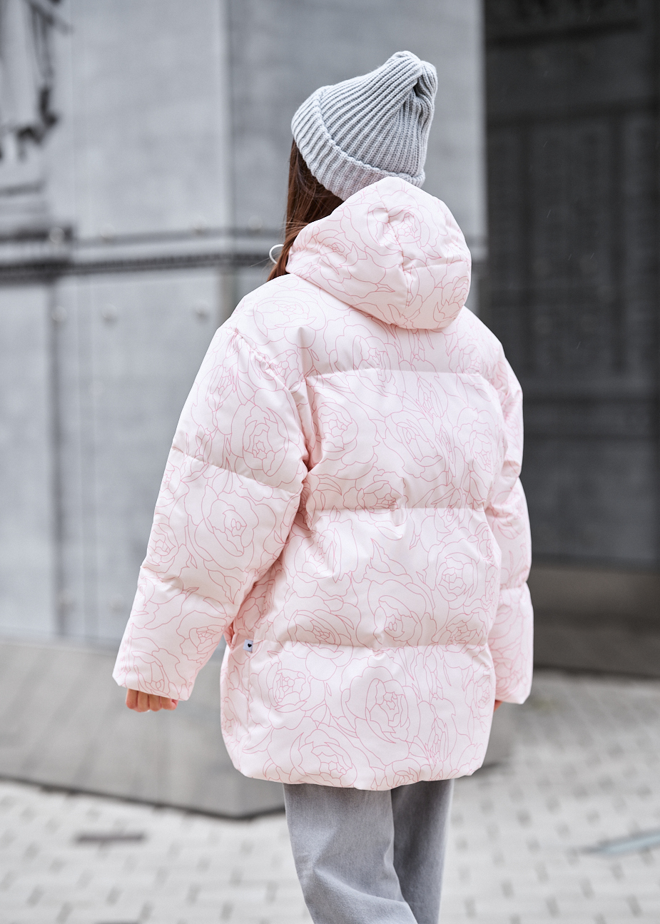 Damska kurtka zimowa Staff tom light pink flo