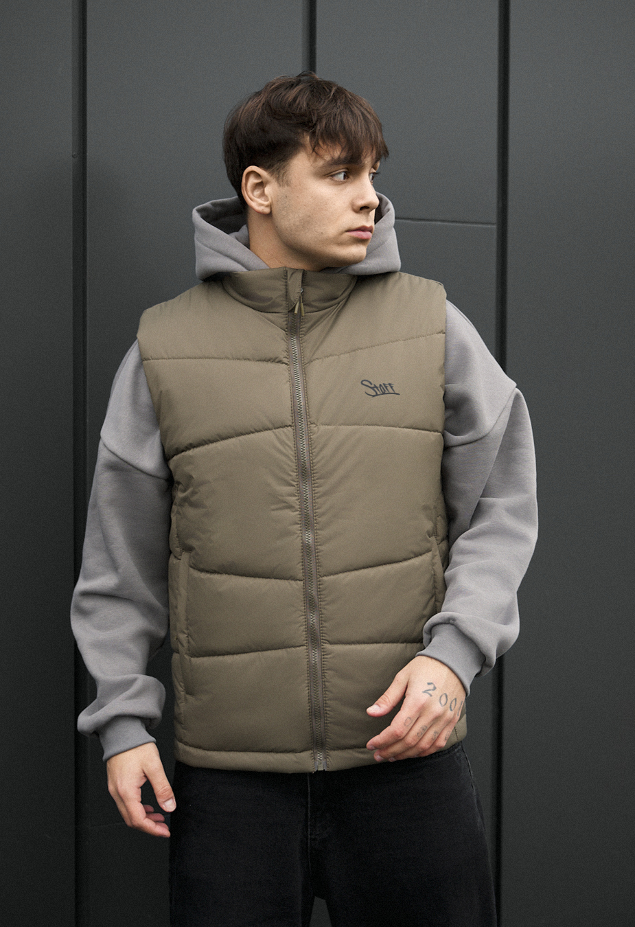 Kamizelka Staff nexo olive logo