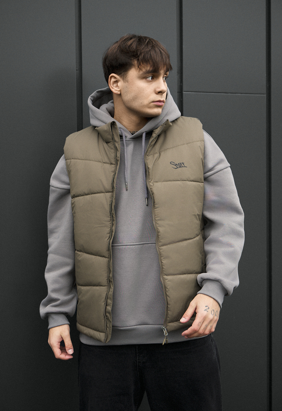 Kamizelka Staff nexo olive logo