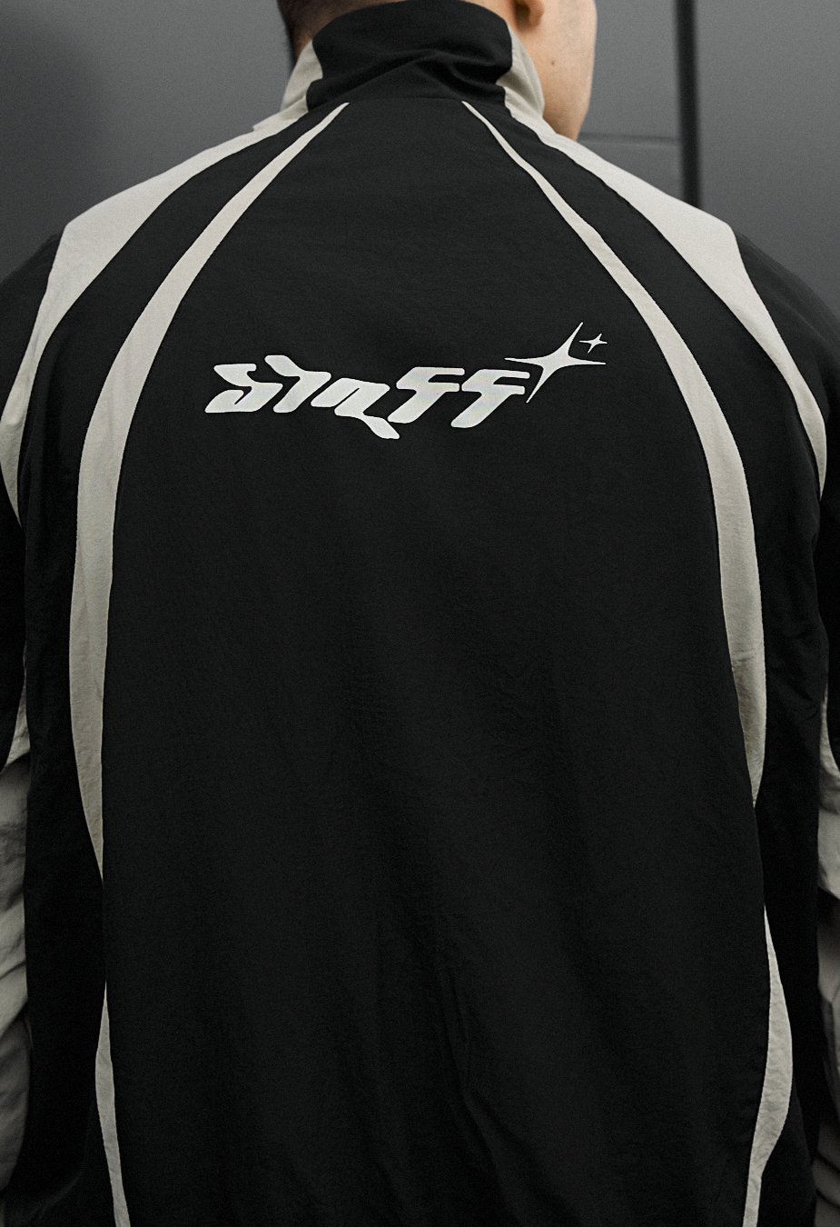 Dres Staff cap black & light olive oversize