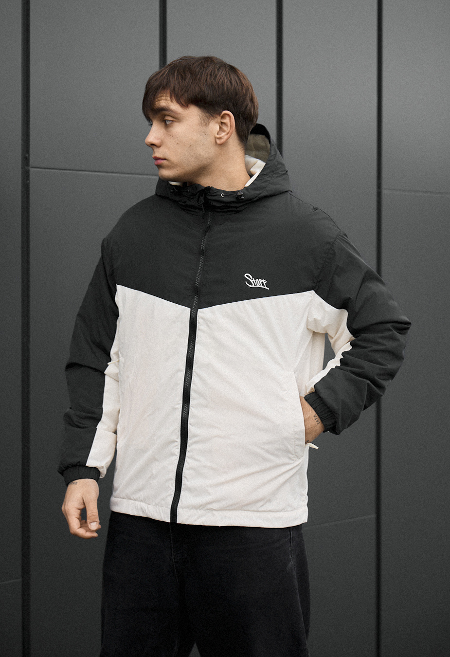 Kurtka przejściowa Staff jax black & milk