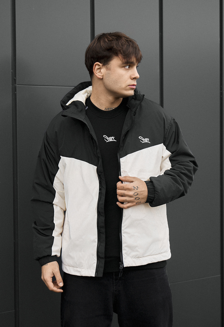 Kurtka przejściowa Staff jax black & milk