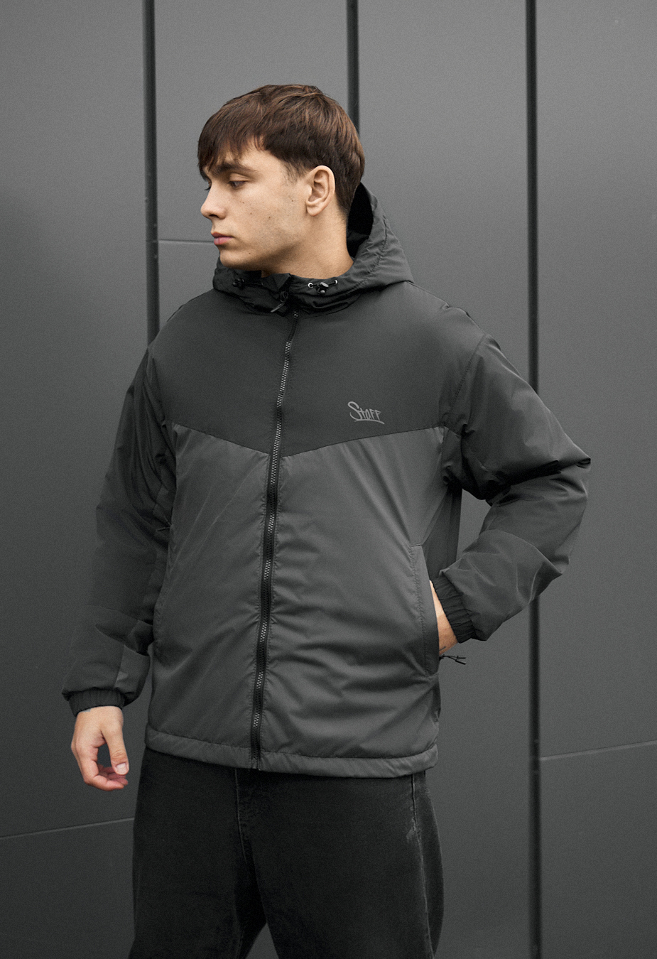 Kurtka przejściowa Staff jax black & dark gray