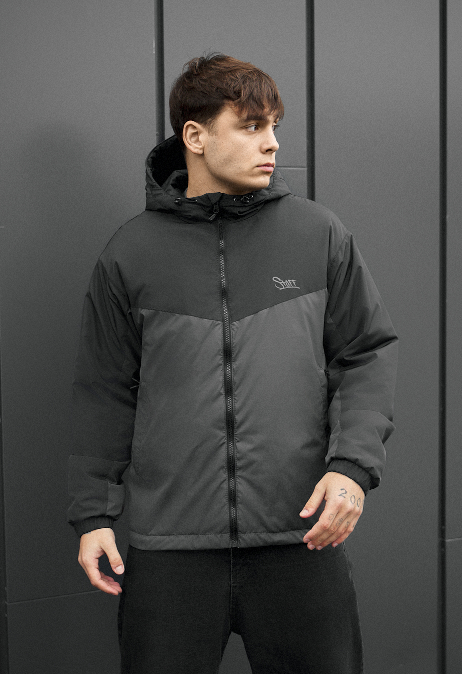 Kurtka przejściowa Staff jax black & dark gray