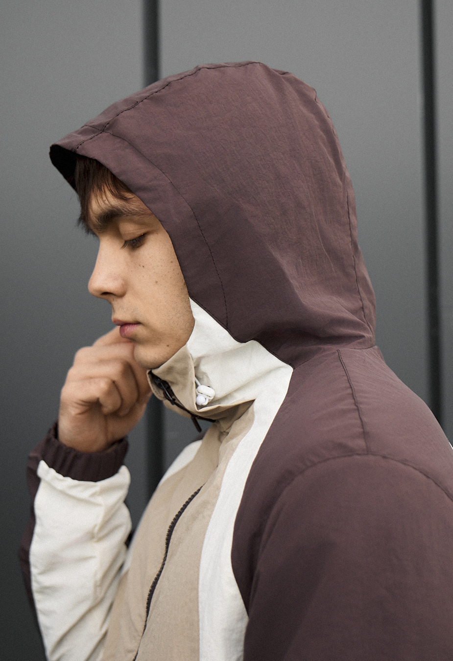 Wiatrówka Staff tek beige & brown