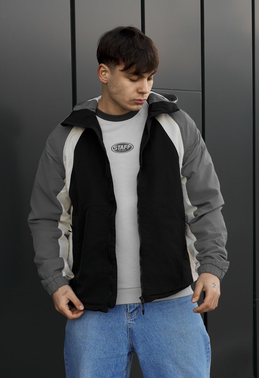 Wiatrówka Staff tek black & gray