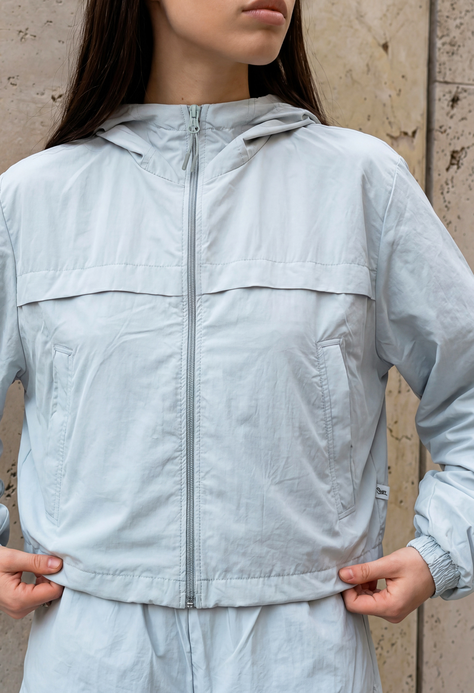 Komplet wiatrówka + spodenki Staff lio light gray