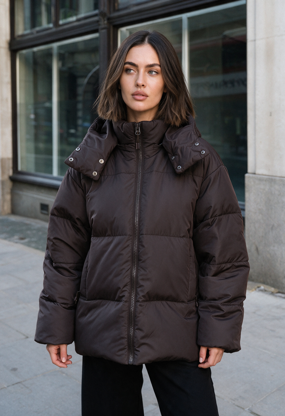 Kurtka zimowa damska Staff ed dark brown