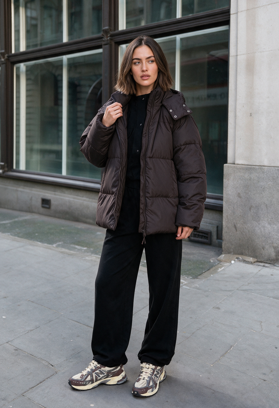 Kurtka zimowa damska Staff ed dark brown
