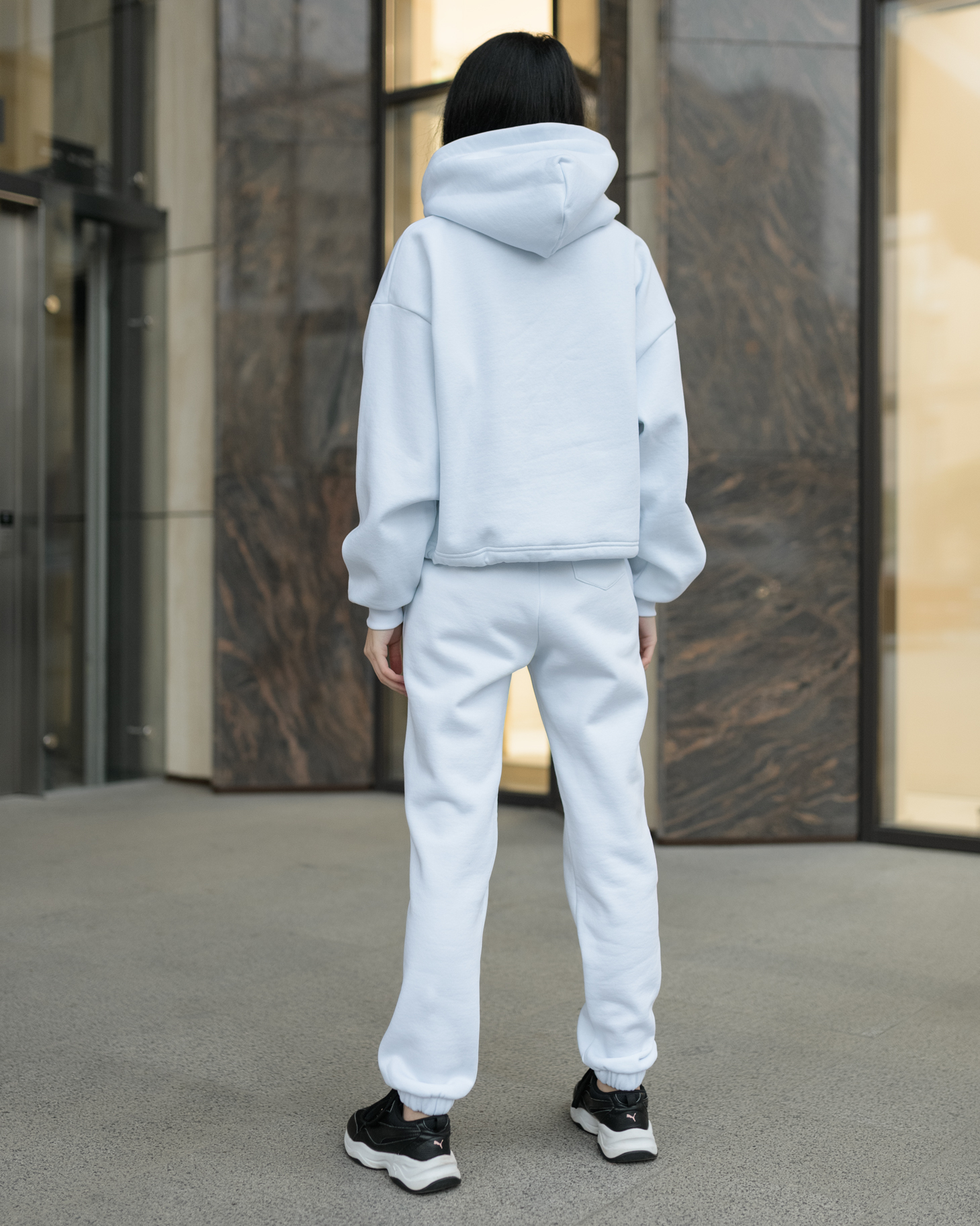 Damski komplet dresowy Staff te white logo oversize fleece