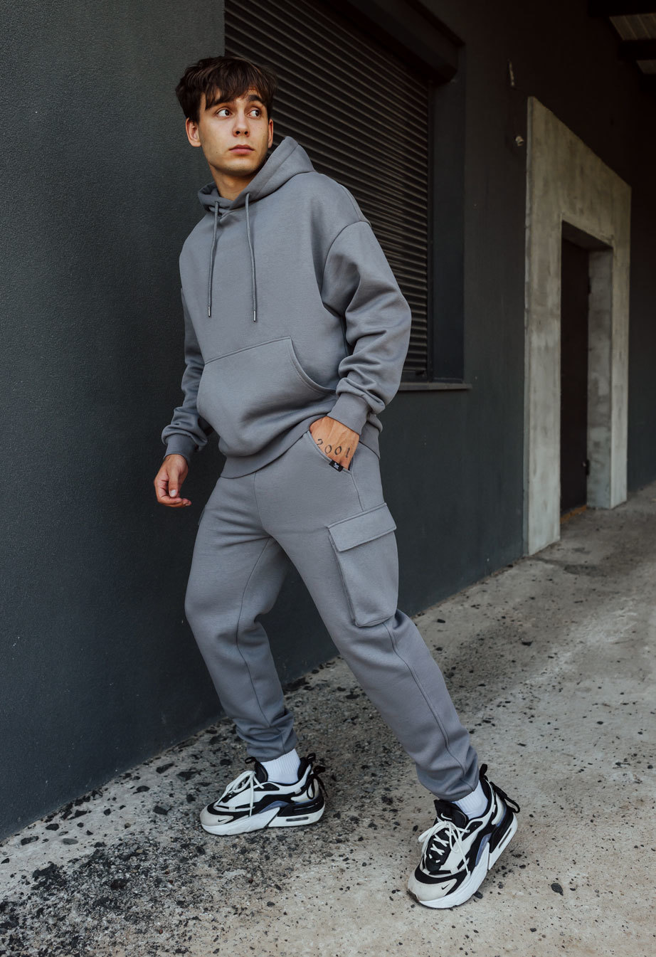 Dres sportowy Staff ur cargo gray oversize fleece