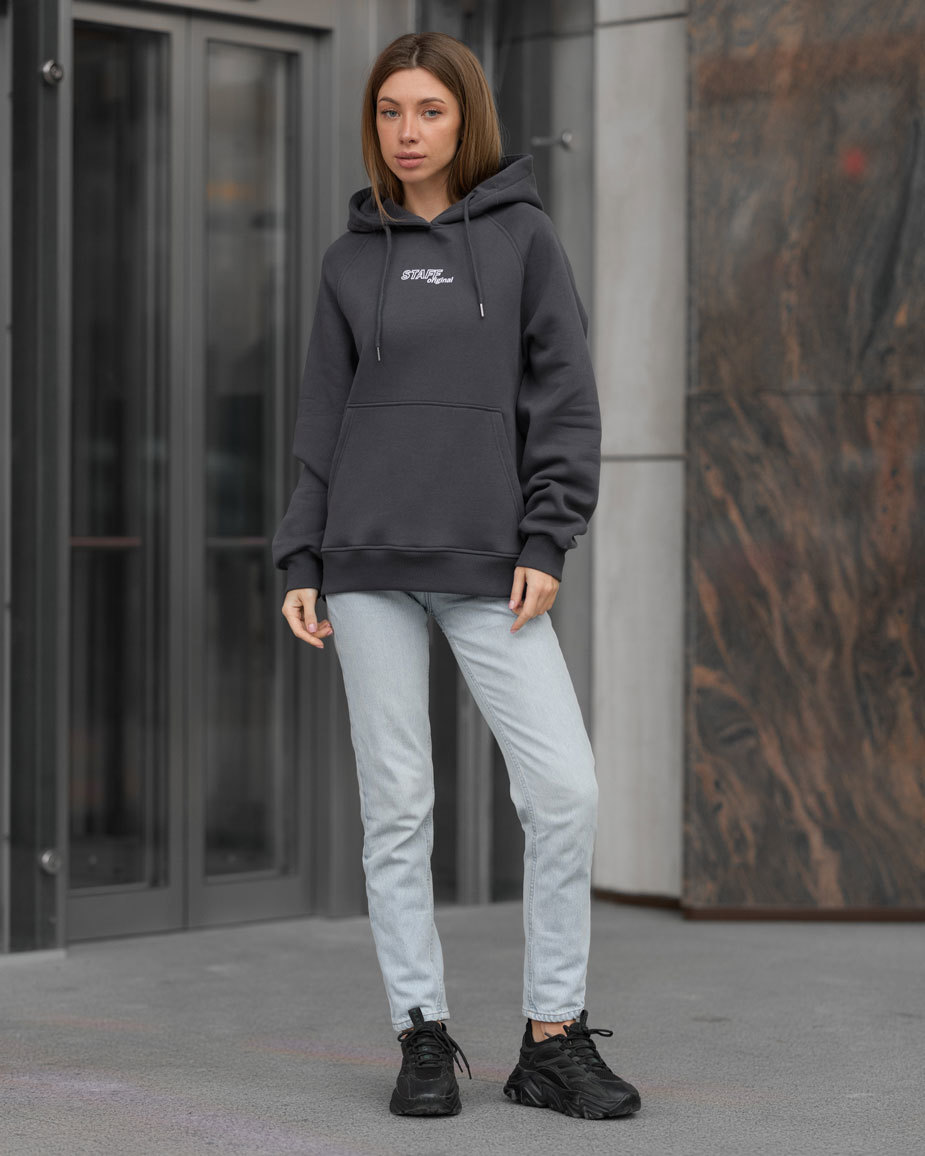 Damska bluza Staff original dark gray oversize fleece