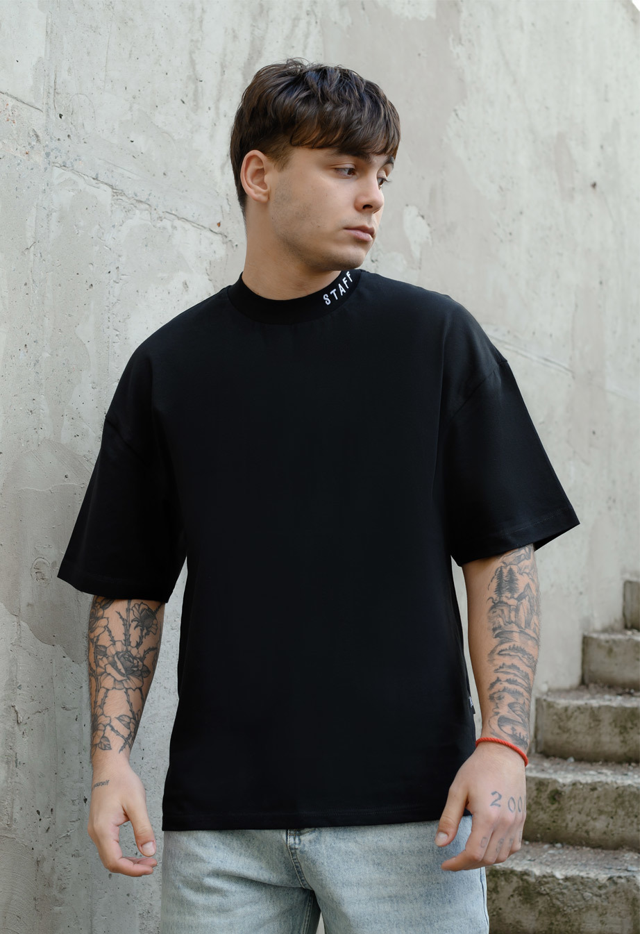 Koszulka Staff logo neck oversize