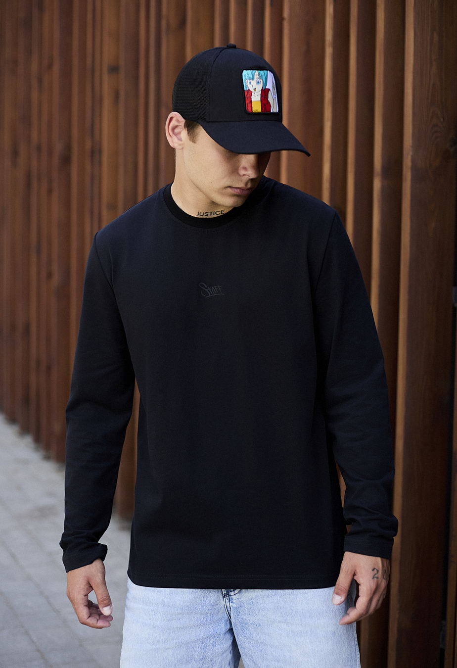 Longsleeve Staff black logo