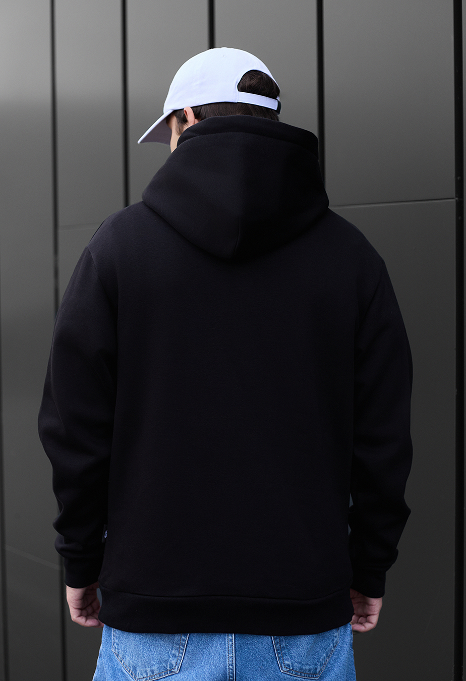 Bluza z kapturem Staff black logo front oversize fleece