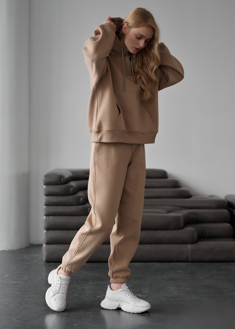 Damski dres Staff co brown oversize fleece