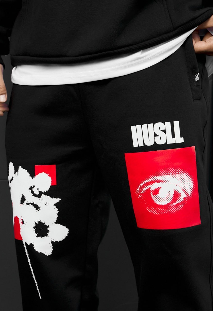 Spodnie dresowe Staff x Husll flower fleece