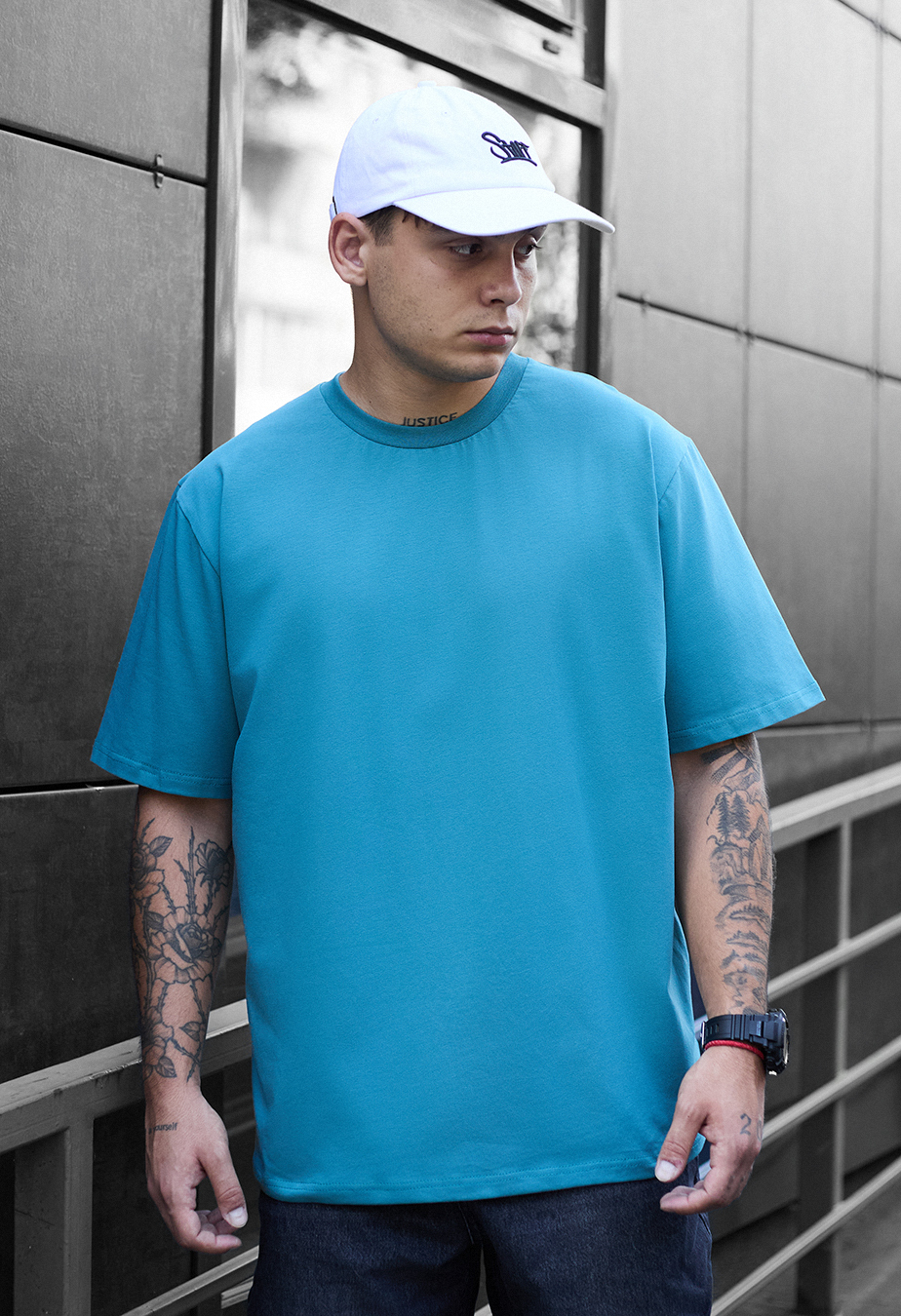 Koszulka Staff blue turquoise oversize