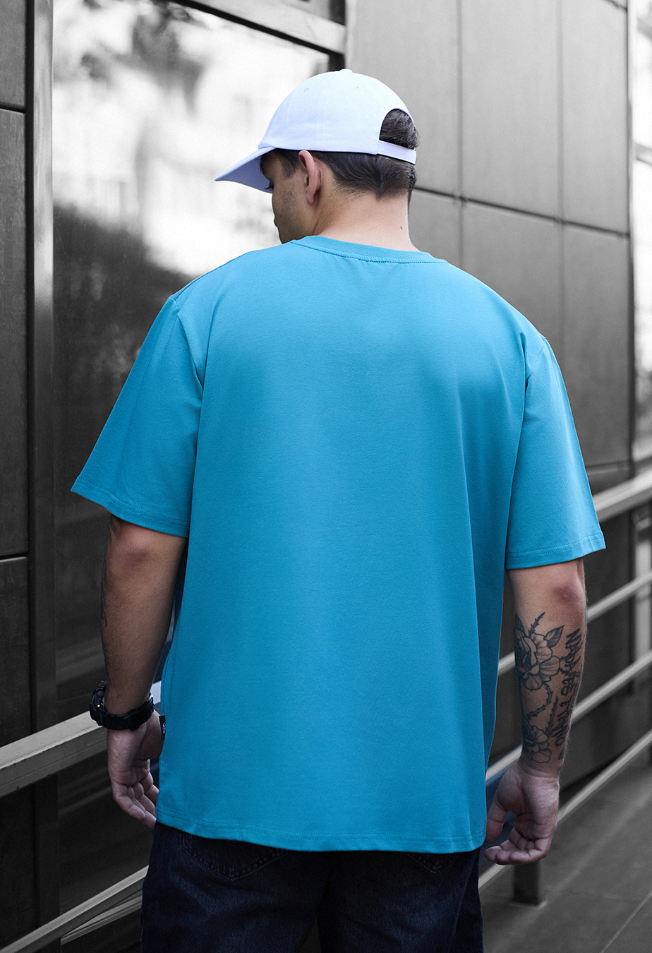 Koszulka Staff blue turquoise oversize