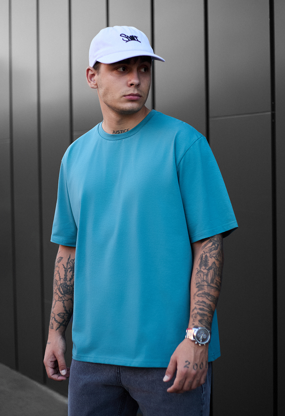 Koszulka Staff blue turquoise oversize