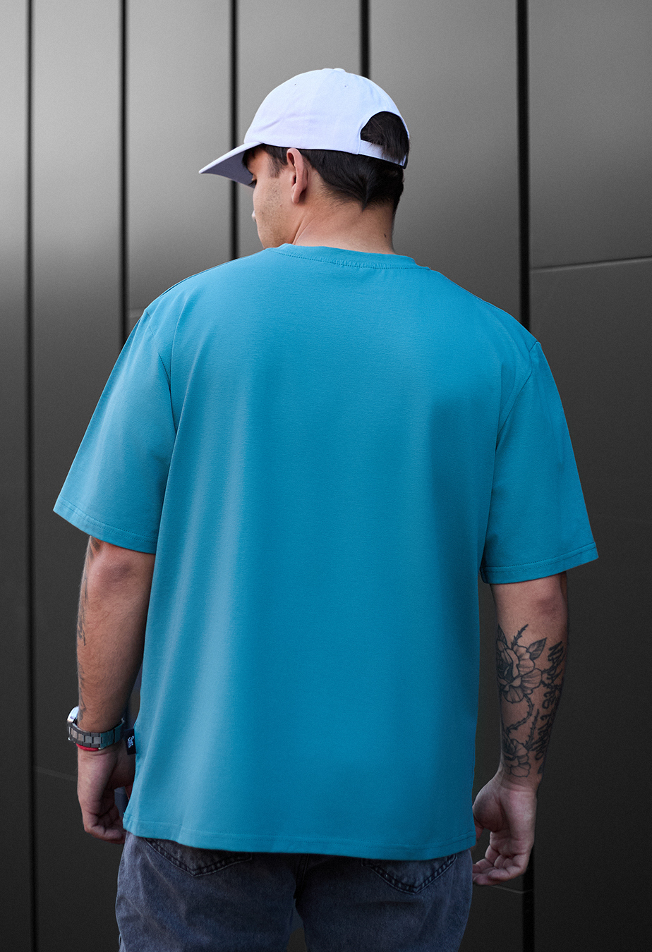 Koszulka Staff blue turquoise oversize