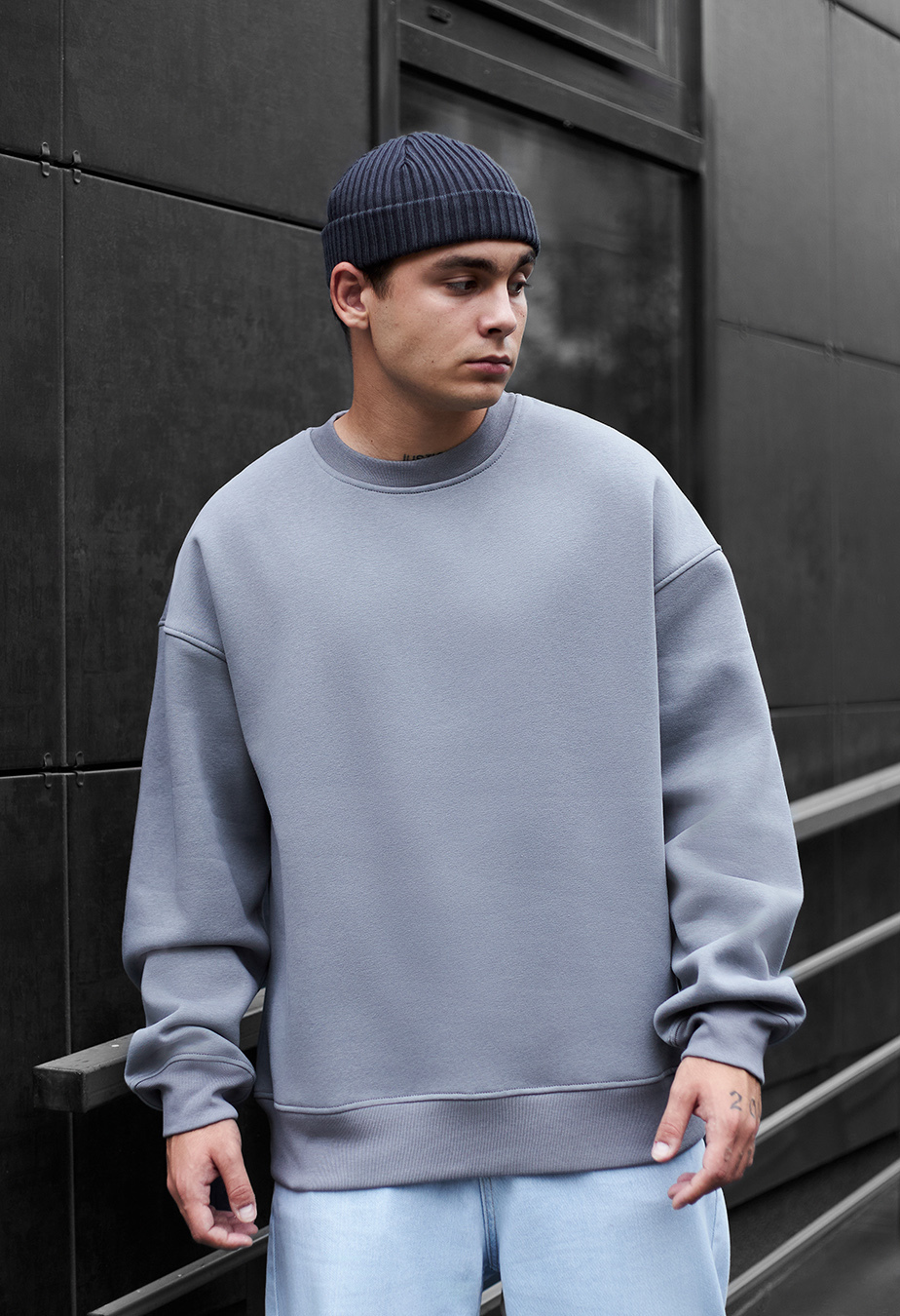 Bluza Staff gray oversize fleece