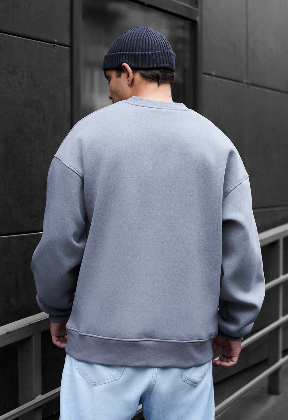 Bluza Staff gray oversize fleece