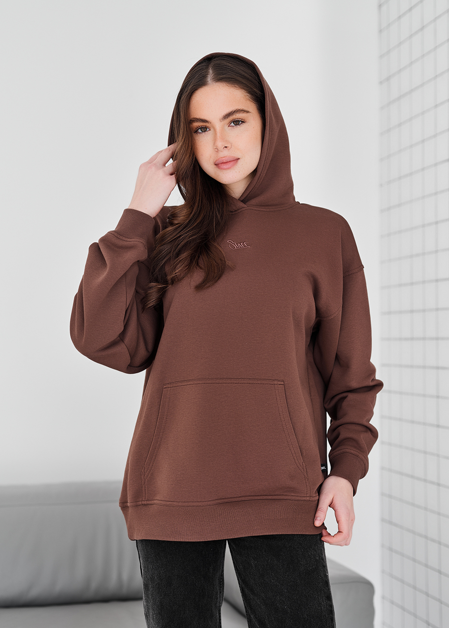 Damska bluza Staff ue brown logo oversize