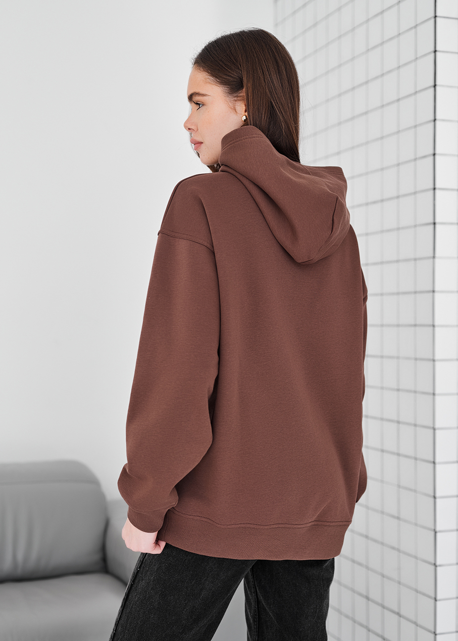 Damska bluza Staff ue brown logo oversize