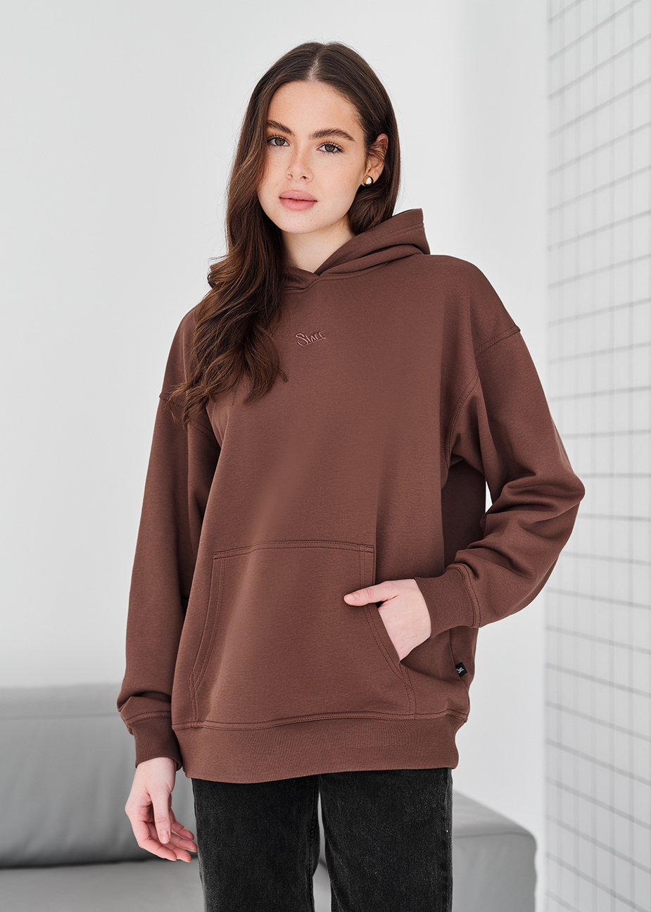 Damska bluza Staff ue brown logo oversize