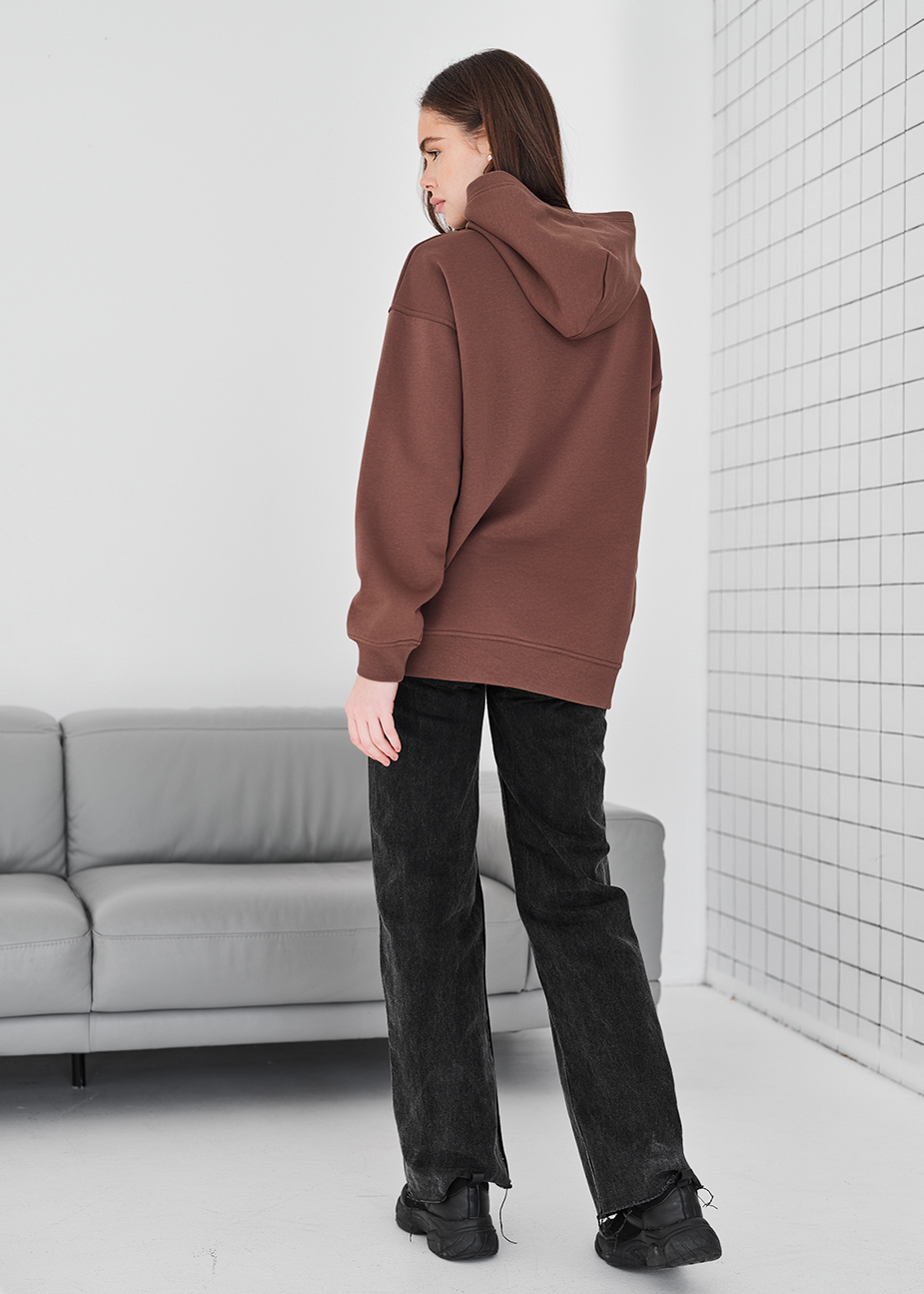 Damska bluza Staff ue brown logo oversize