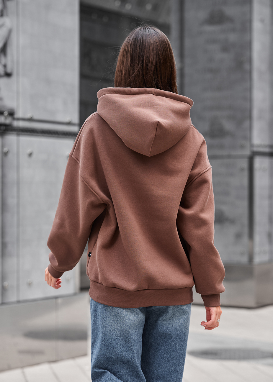Bluza Staff lav brown oversize fleece