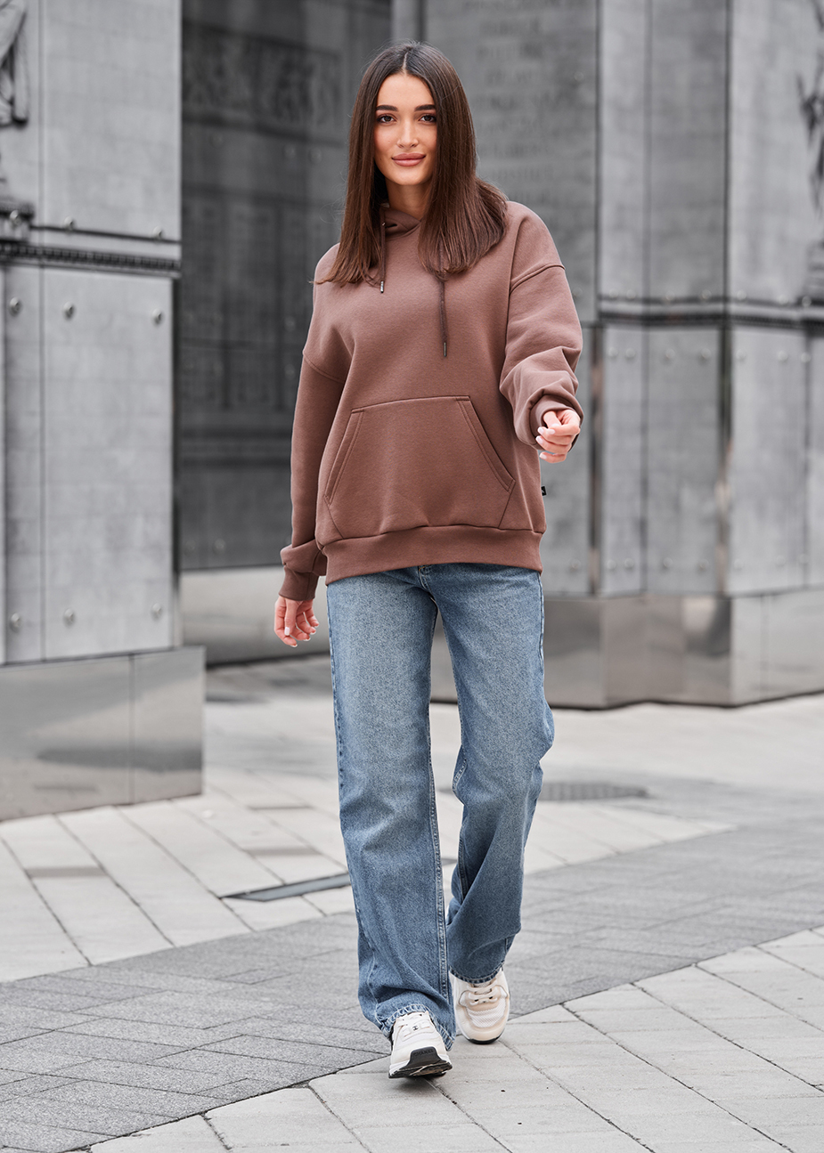 Bluza Staff lav brown oversize fleece