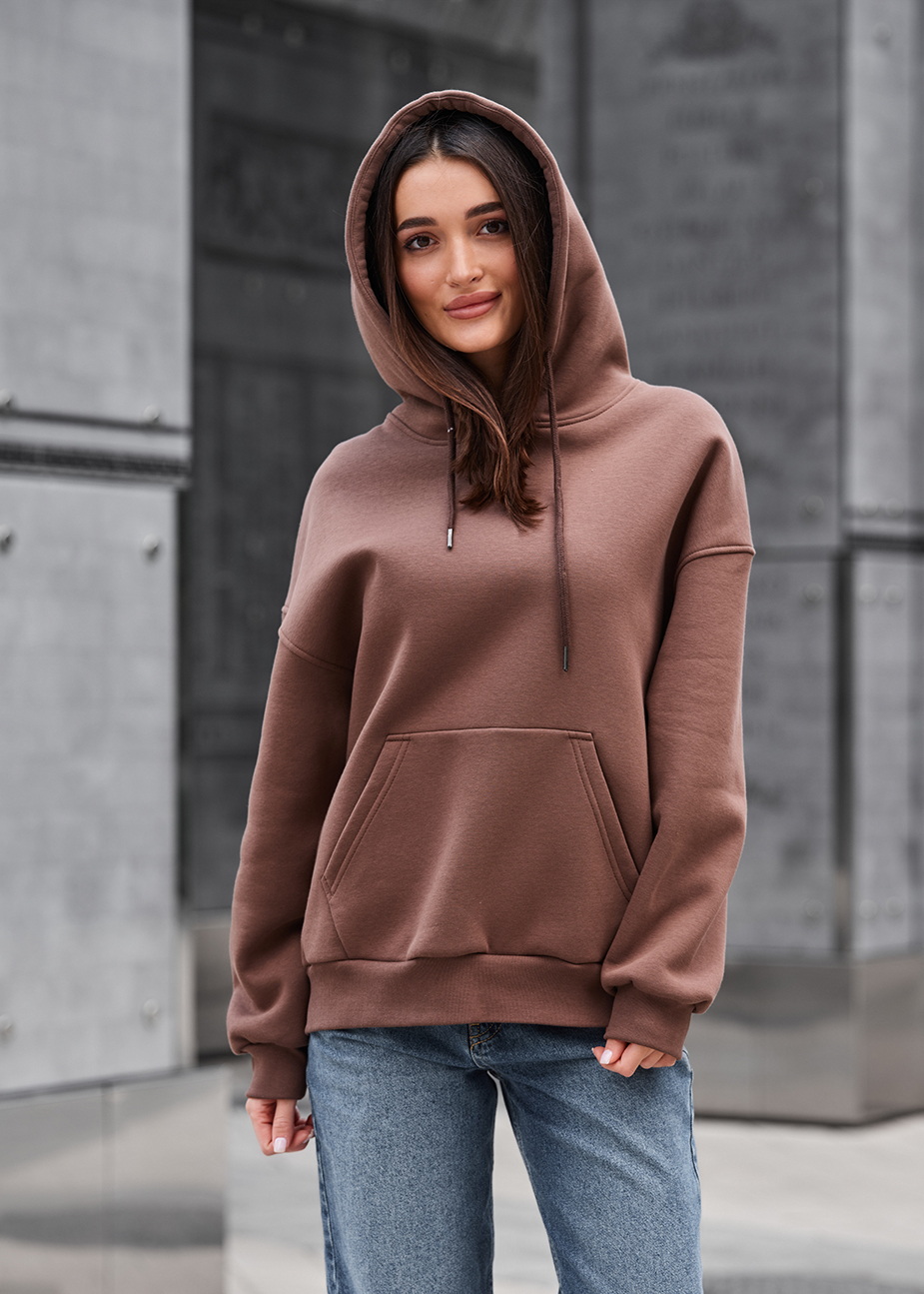 Bluza Staff lav brown oversize fleece