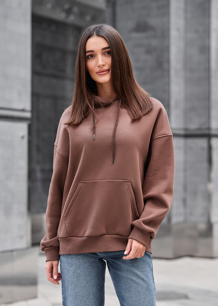Bluza Staff lav brown oversize fleece