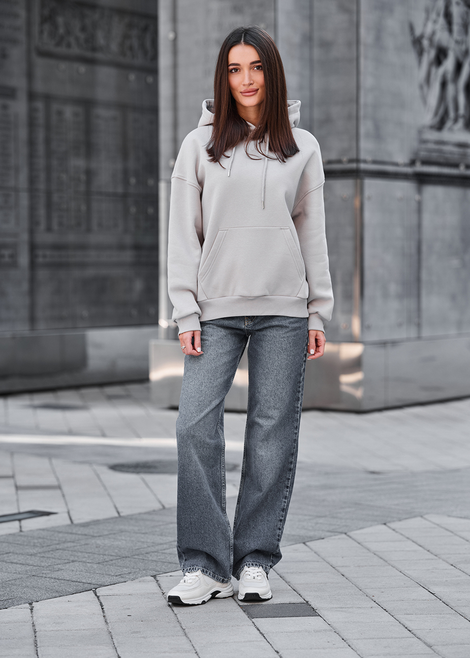 Bluza Staff lav light gray oversize fleece