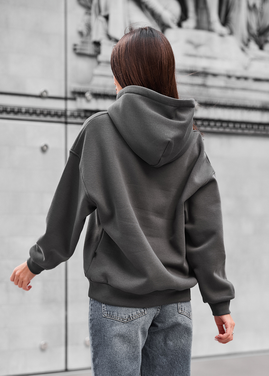 Bluza Staff lav dark gray oversize fleece
