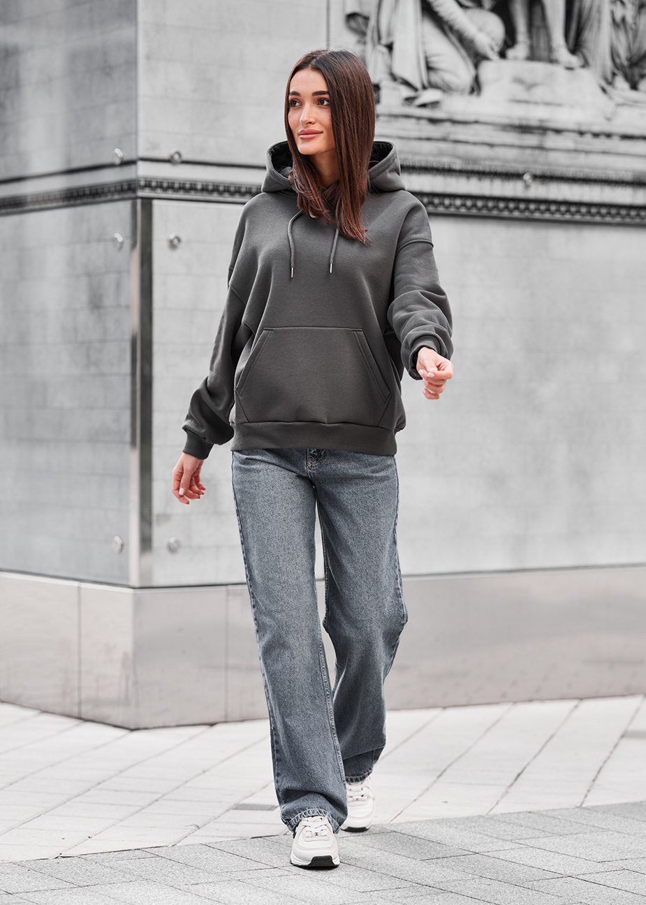 Bluza Staff lav dark gray oversize fleece