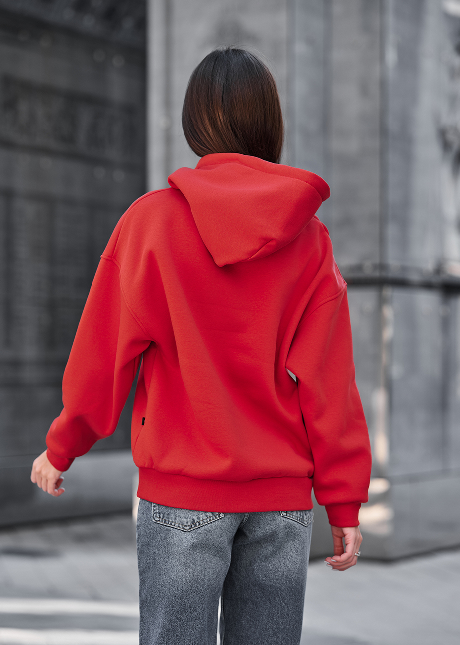 Bluza Staff lav red oversize fleece