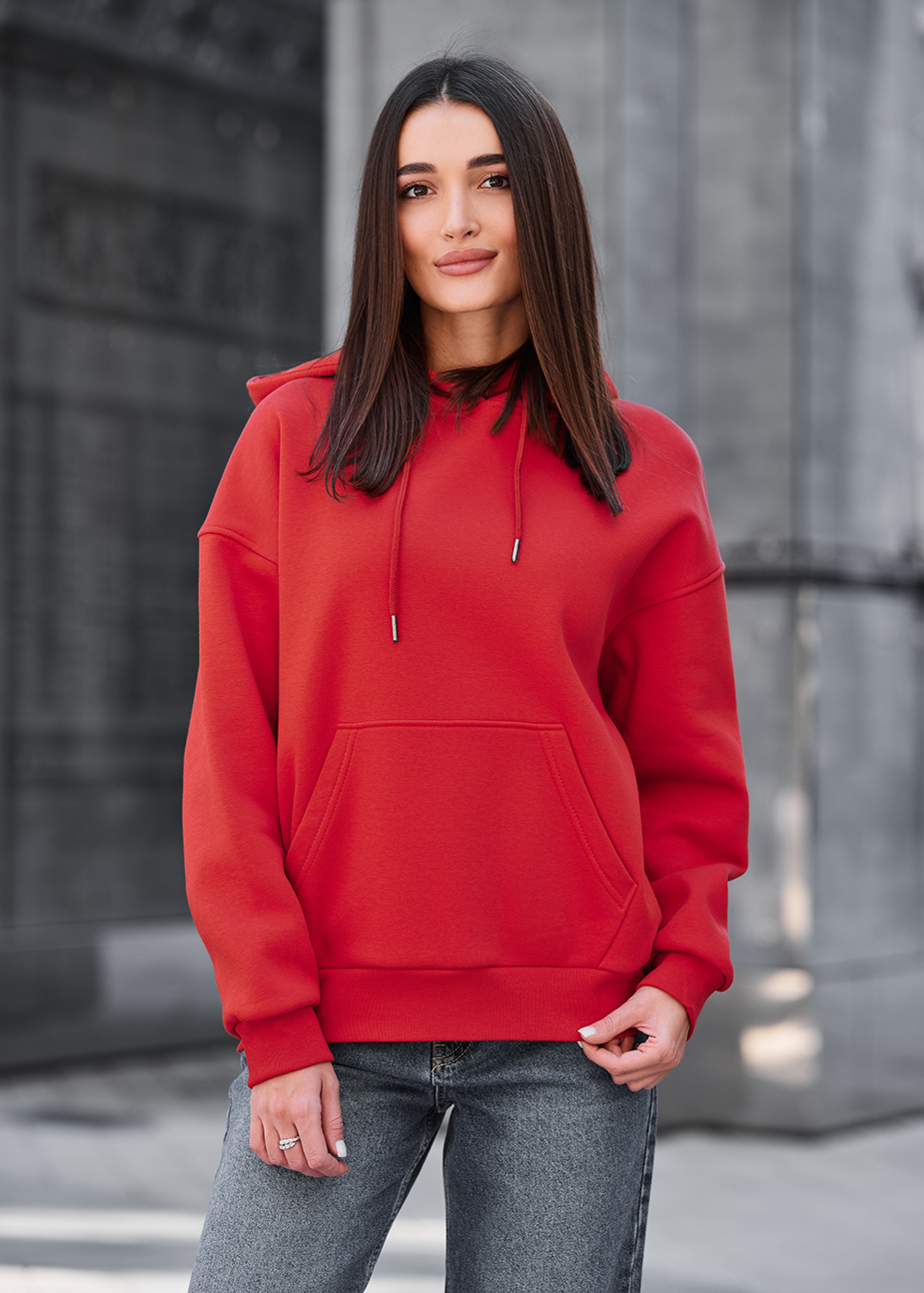 Bluza Staff lav red oversize fleece