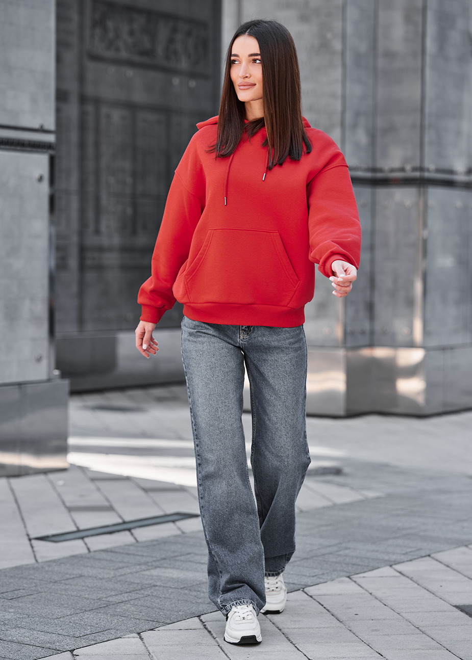 Bluza Staff lav red oversize fleece