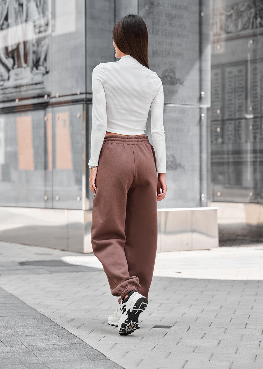 Spodnie dresowe Staff li brown fleece