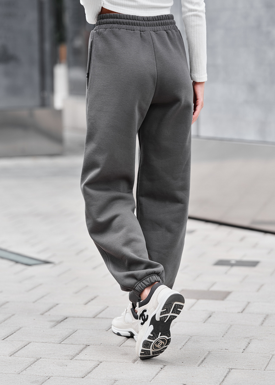 Spodnie dresowe Staff li dark gray fleece