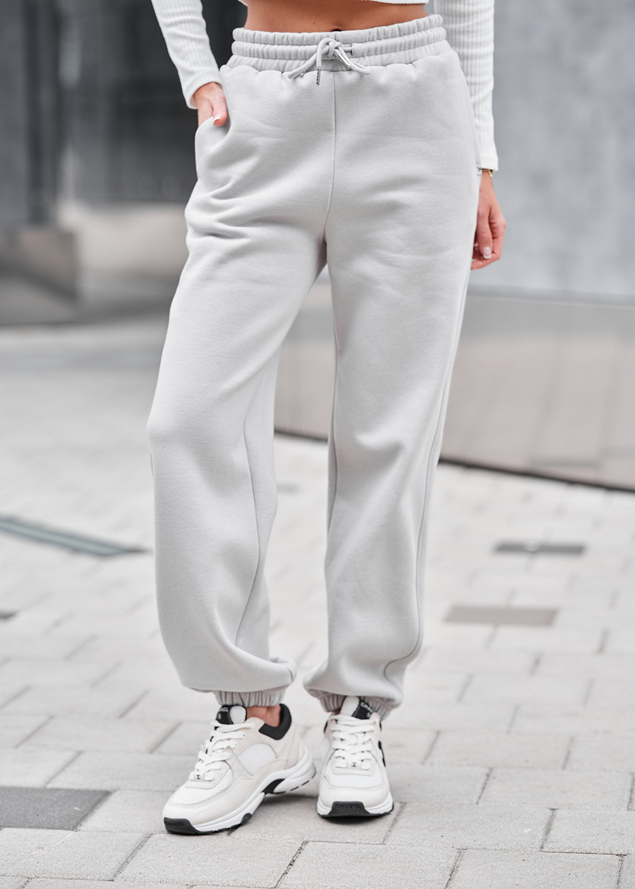 Spodnie Staff li light gray fleece