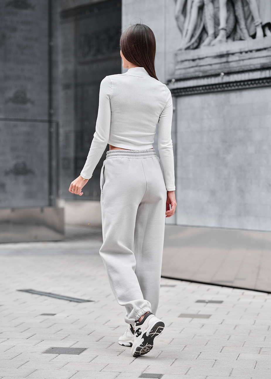 Spodnie Staff li light gray fleece