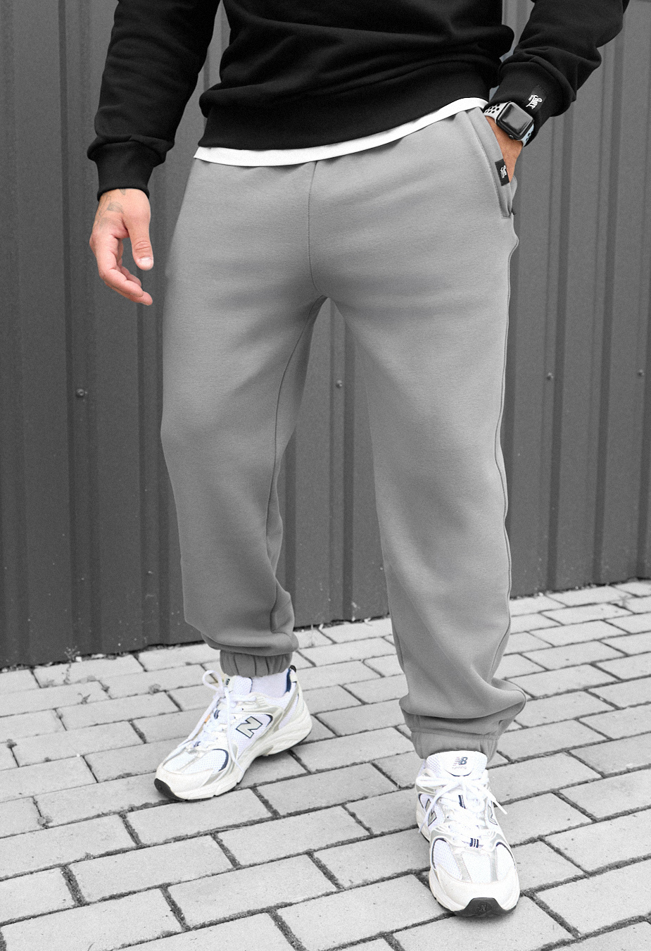 Spodnie dresowe Staff dexo gray fleece