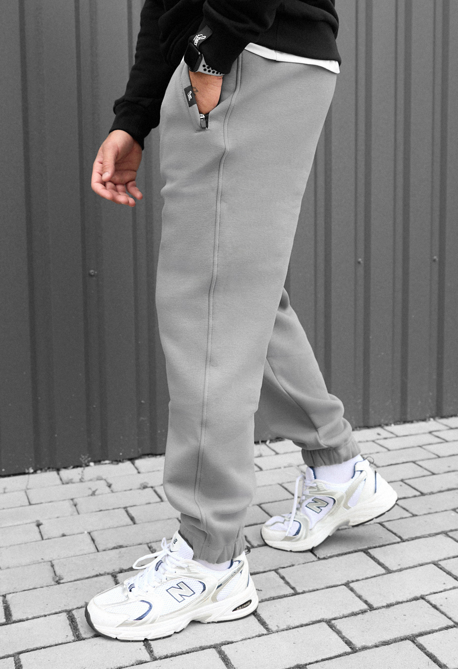 Spodnie dresowe Staff dexo gray fleece