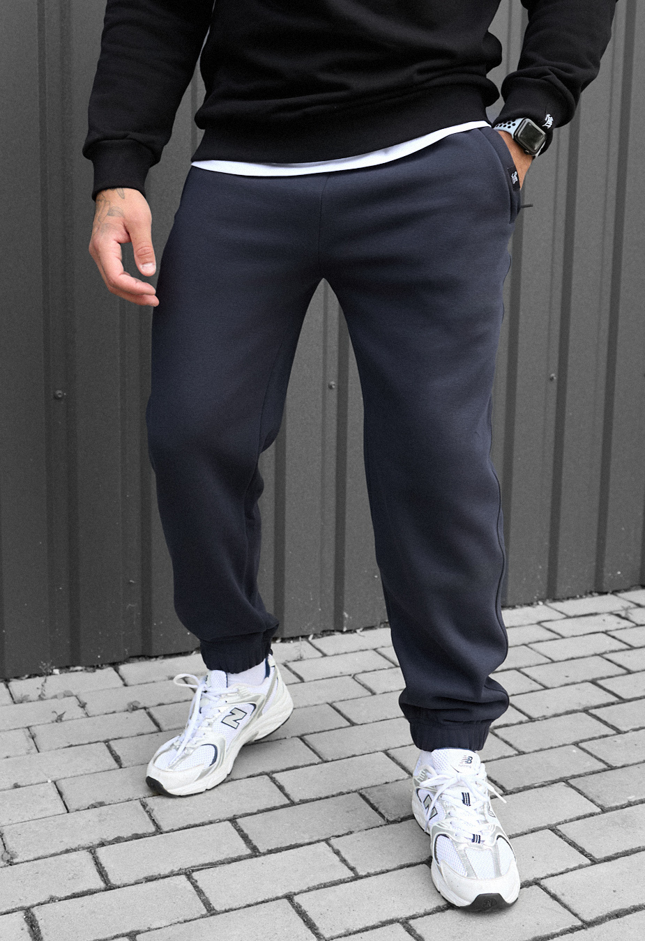 Spodnie dresowe Staff dexo navy fleece