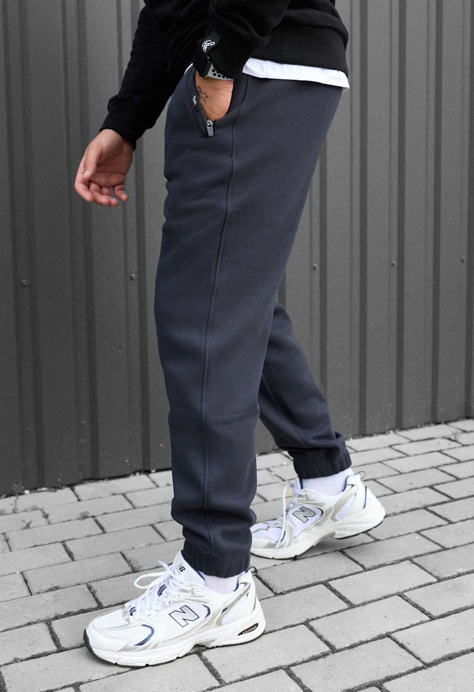 Spodnie dresowe Staff dexo navy fleece